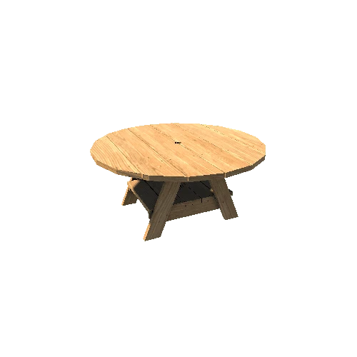 Small Wood Table_Round